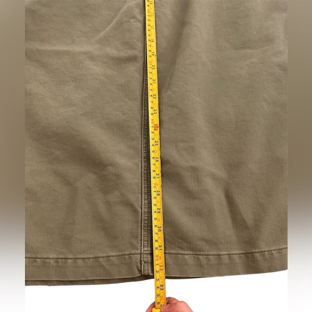 LAST CHANCE! Levi's Olive Green Denim Midi Skirt 100% Cotton size 24 - Picture 5 of 7